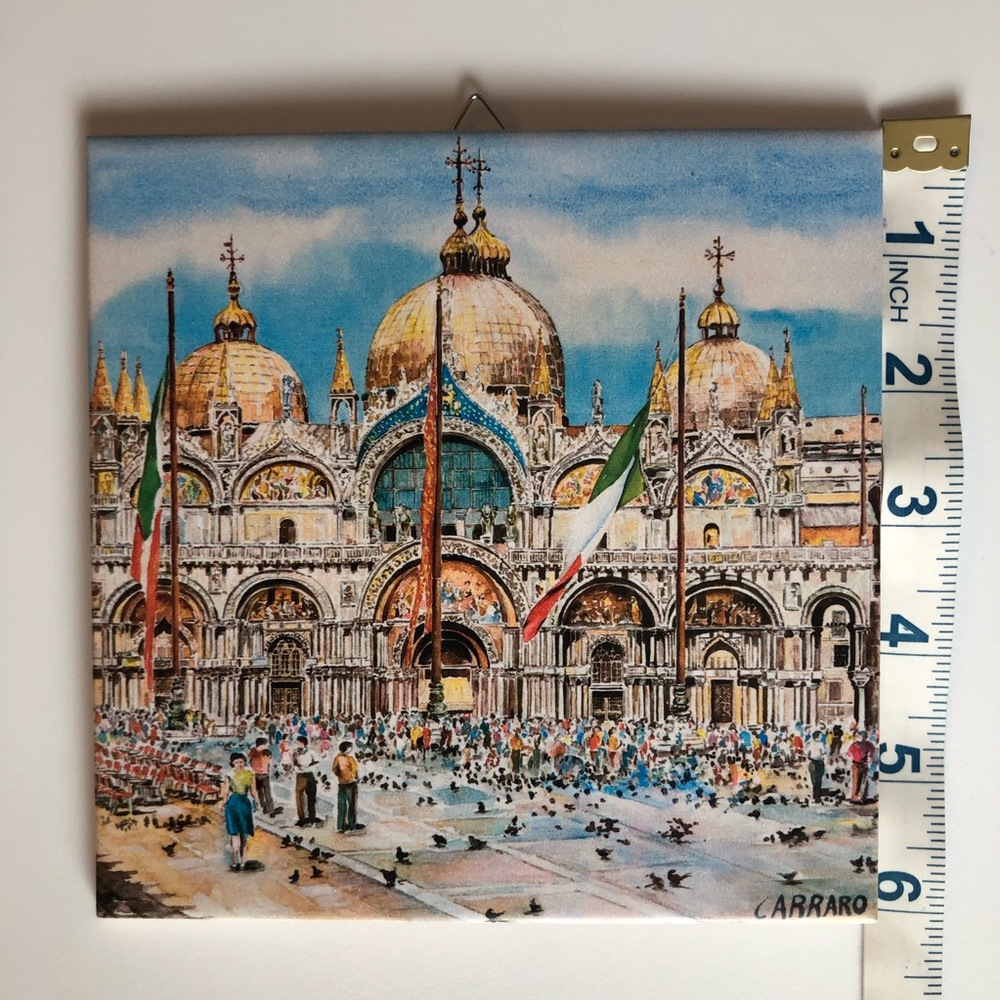 Italian Art Tile Piazza San Marco Venice Italy - Picture 5 of 5